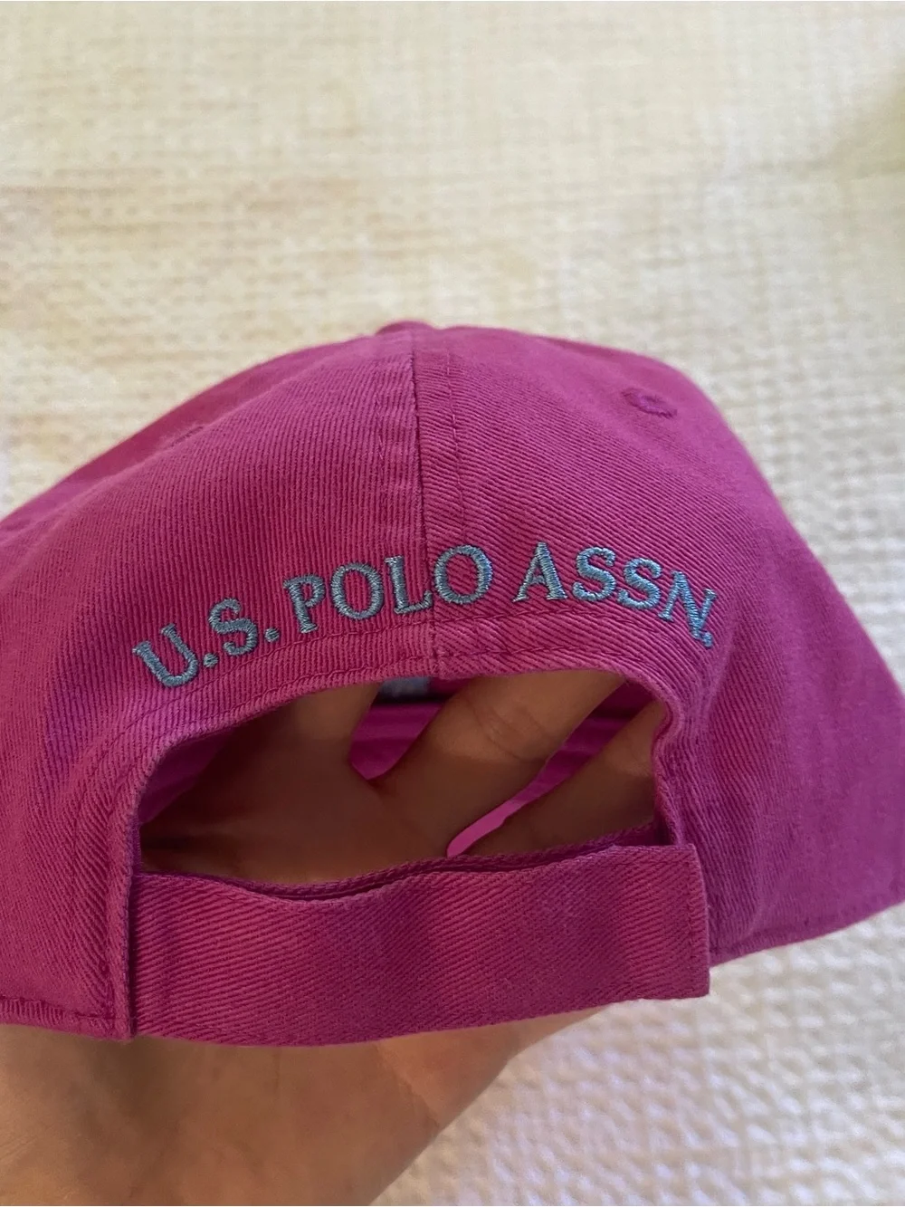 Cute pink US polo assn. embroidered logo hat cap